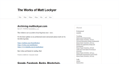 Desktop Screenshot of mattlockyer.com